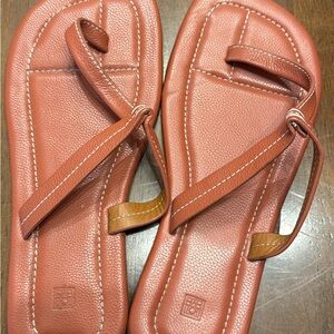 Toteme Terracotta Leather Sandals